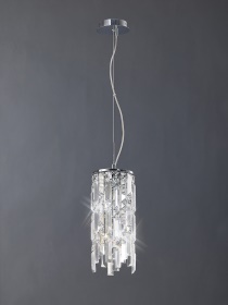 Maddison Crystal Ceiling Lights Diyas Single Crystal Pendants
